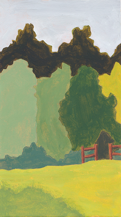 painting of trees in Norman Park Bromley by Will Dalton